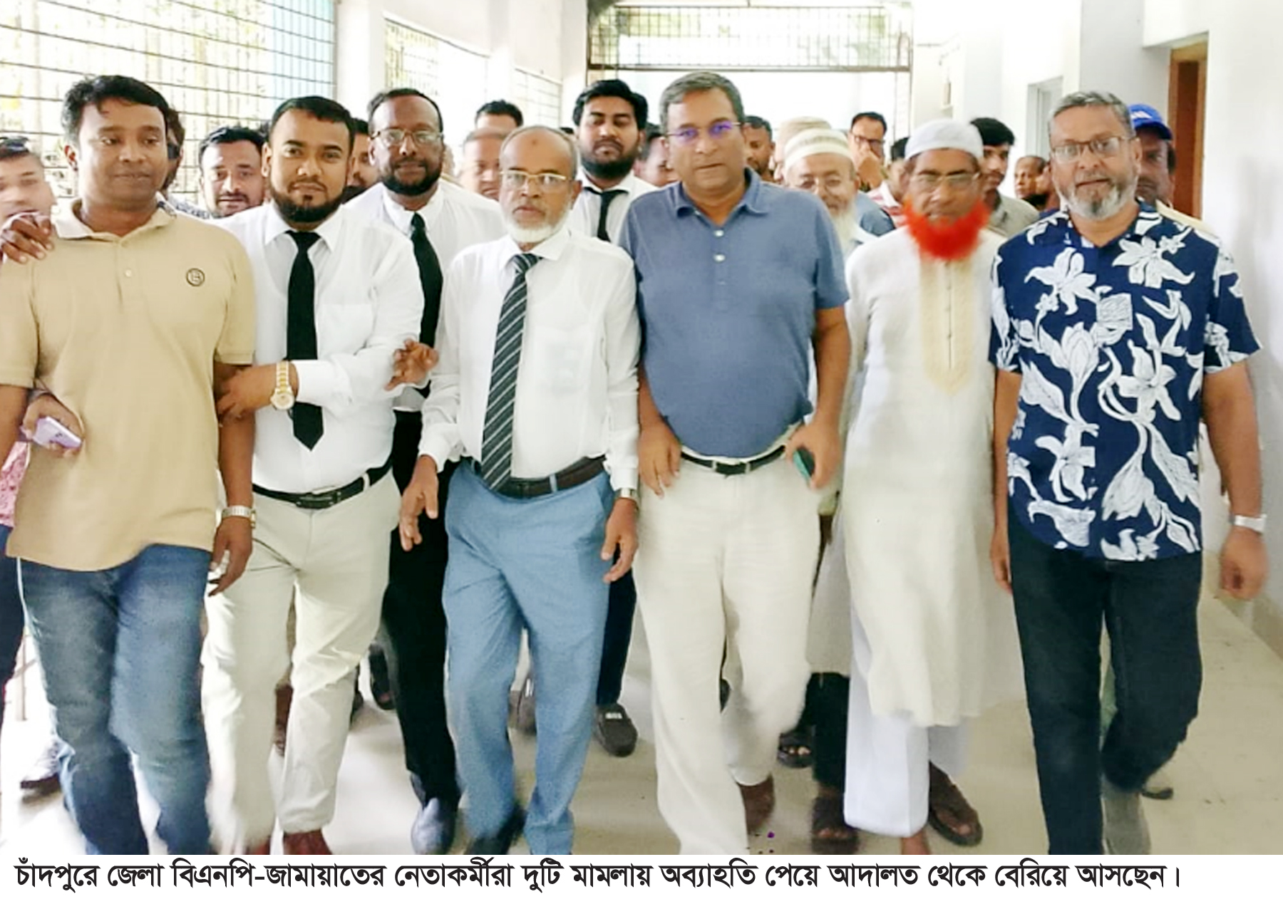 দুই মামলায় অব্যাহতি পেলেন চাঁদপুর জেলা বিএনপির সভাপতিসহ ৬৪ নেতাকর্মী