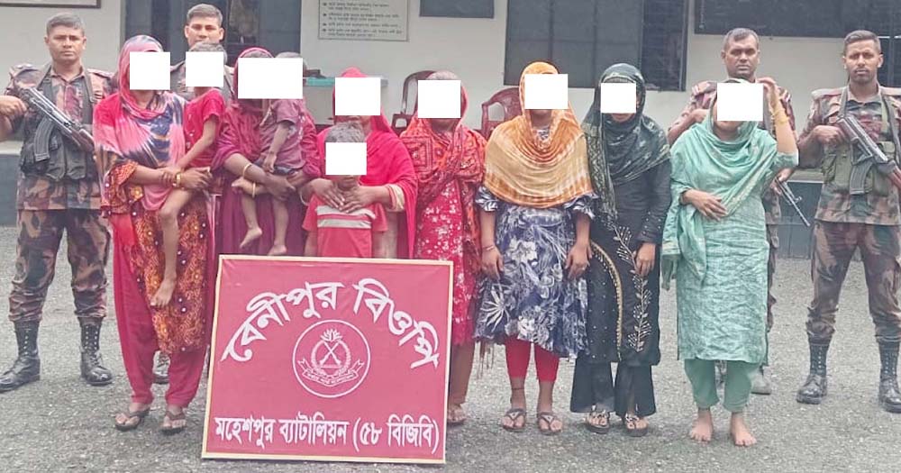 জীবননগর সীমান্ত দিয়ে ১০জন নারী ও শিশুকে পুশইন করলো বিএসএফ