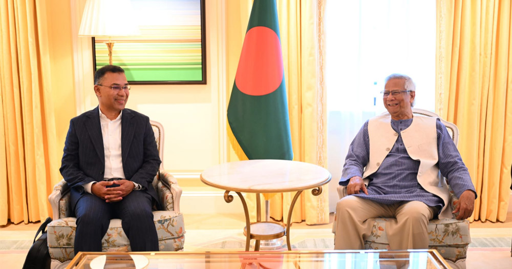 ড. ইউনূসের সঙ্গে তারেক রহমানের ‘ওয়ান টু ওয়ান’ বৈঠক শুরু