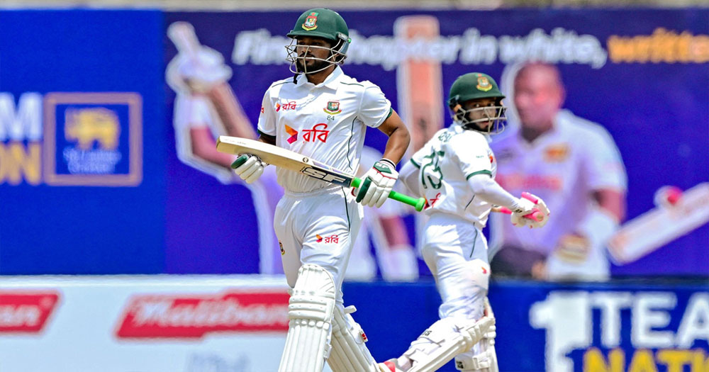 শান্ত ও মুশফিকের শতরানের জুটিতে ঘুরে দাঁড়াল বাংলাদেশ
