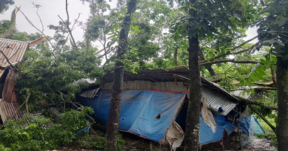 নোয়াখালীর সুবর্ণচরে আকস্মিক ঘূর্ণিঝড়: ক্ষতিগ্রস্ত বহু পরিবার