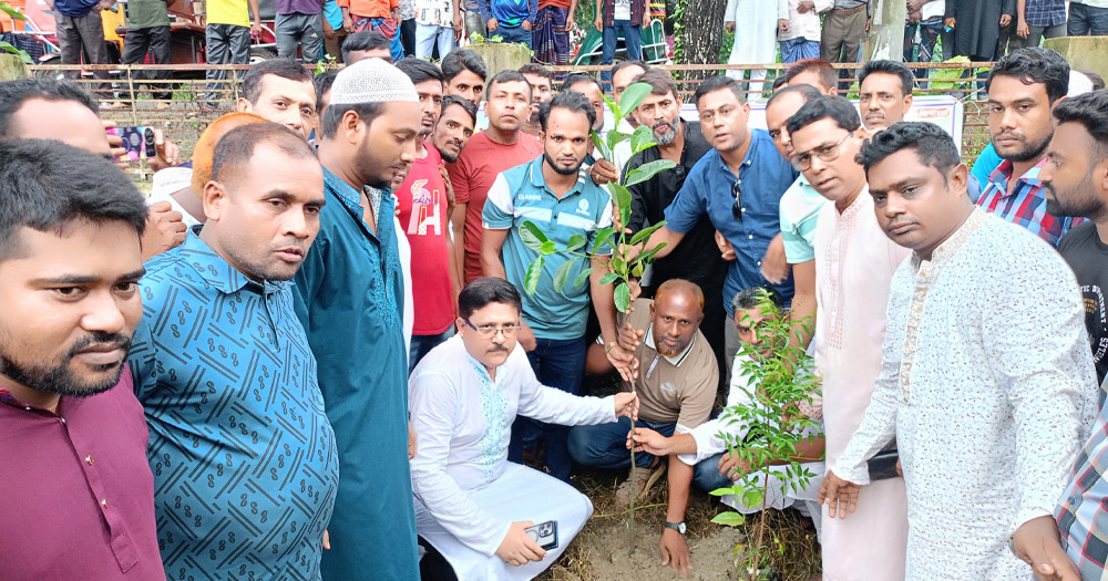 মাগুরার শ্রীপুরে কৃষকদলের উদ্যোগে বৃক্ষরোপণ