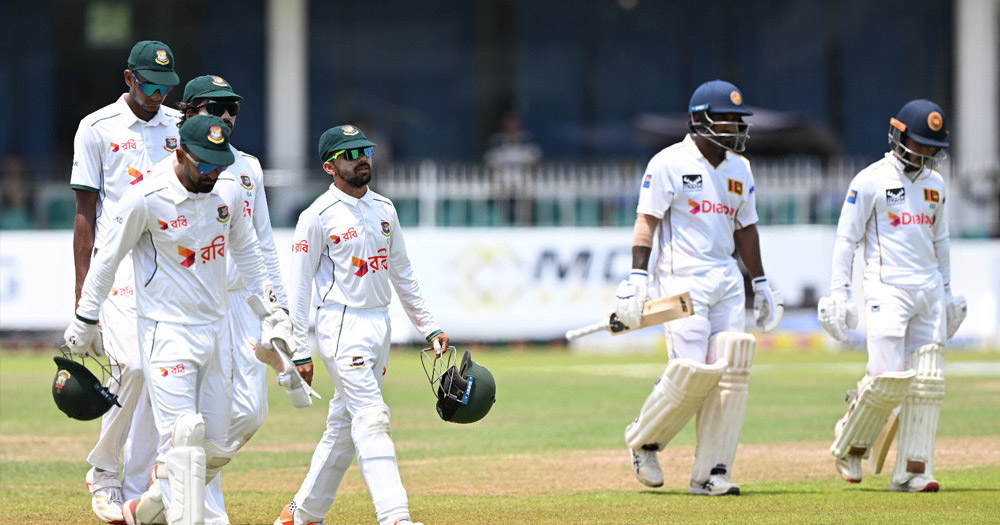 বাংলাদেশি বোলারদের হতাশ করে লাঞ্চে শ্রীলঙ্কা