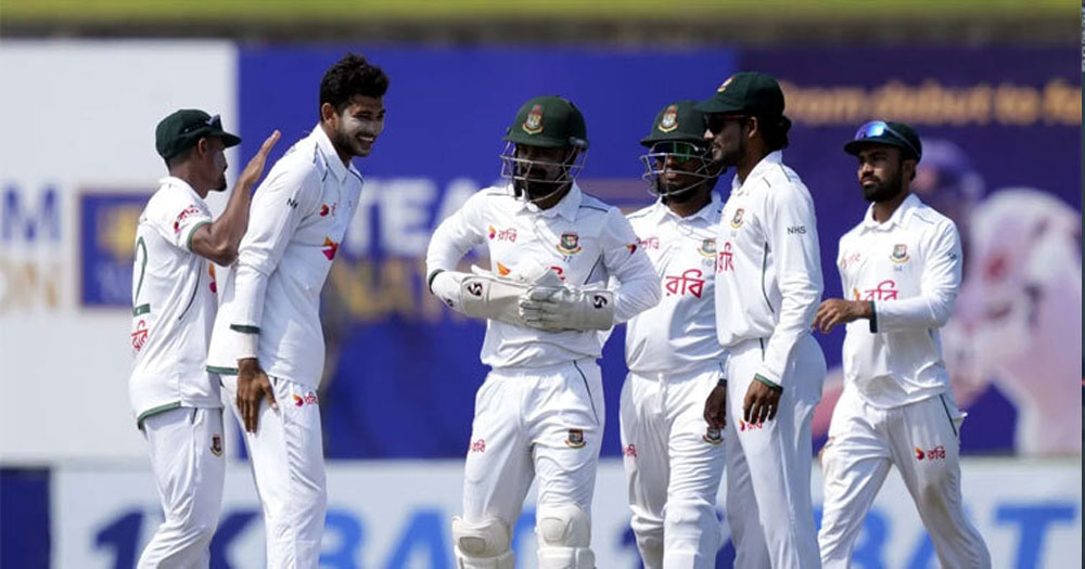 লঙ্কানদের ১৯৪ রানের জুটি ভাঙলেন নাঈম, সেঞ্চুরিবঞ্চিত চান্দিমাল