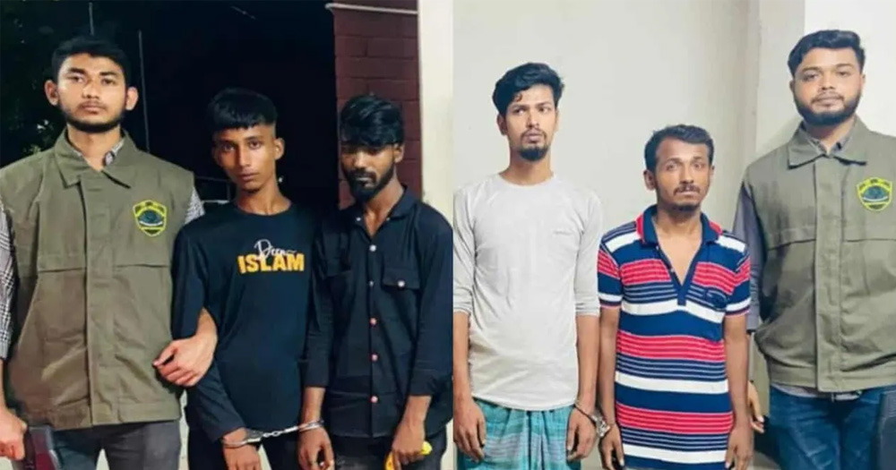 ছিনতাইকারী চক্র ‘পানি রুবেল গ্যাং’ এর পাঁচজন গ্রেপ্তার