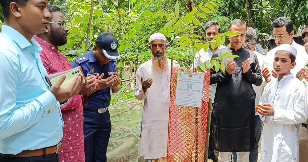 চাঁদপুরে জুলাই শহীদদের স্মরণে কবরে পাশে বৃক্ষরোপণ