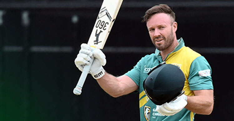 ডি ভিলিয়ার্সের ৩৯ বলে ঝোড়ো সেঞ্চুরি