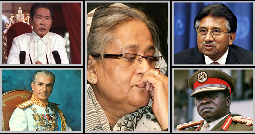 যেসব রাষ্ট্রপ্রধানরা দেশ ছাড়েন