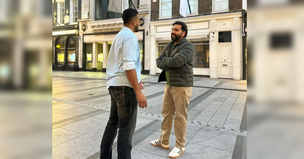 হঠাৎ লন্ডনের রাস্তায় খোশগল্পে মাতলেন সাকিব-রোহিত