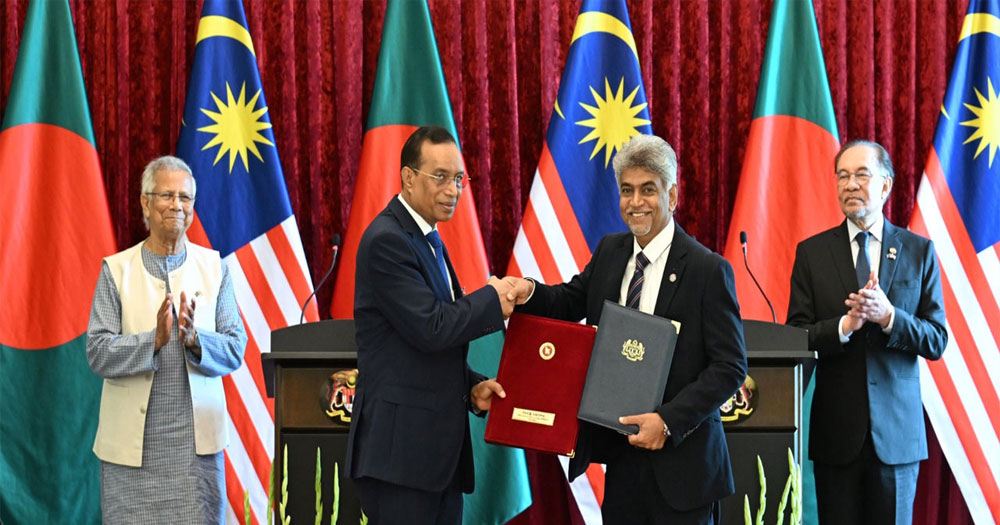 বাংলাদেশ-মালয়েশিয়ার মধ্যে ৫টি সমঝোতা স্মারক ও তিনটি নোট বিনিময় সই