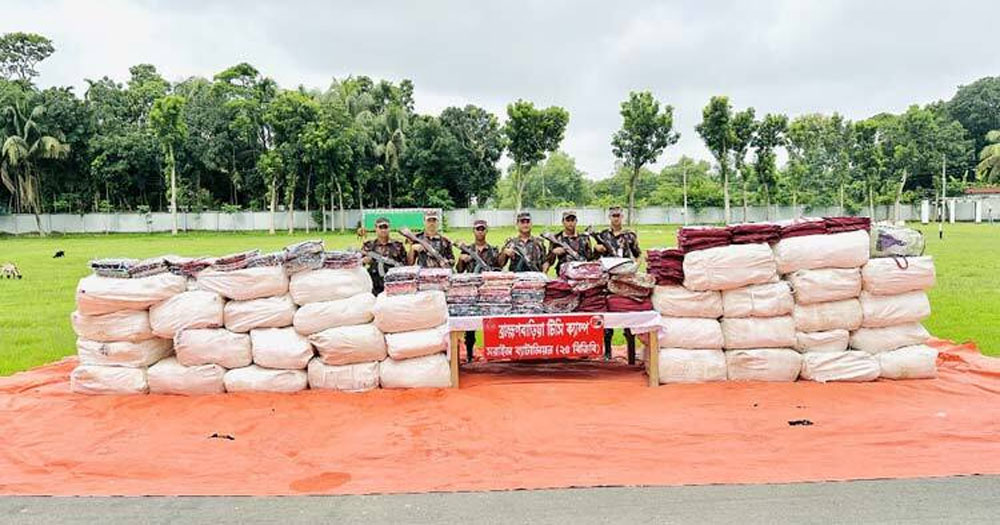 দুই কোটি টাকার ভারতীয় শাড়ি-লেহেঙ্গা জব্দ