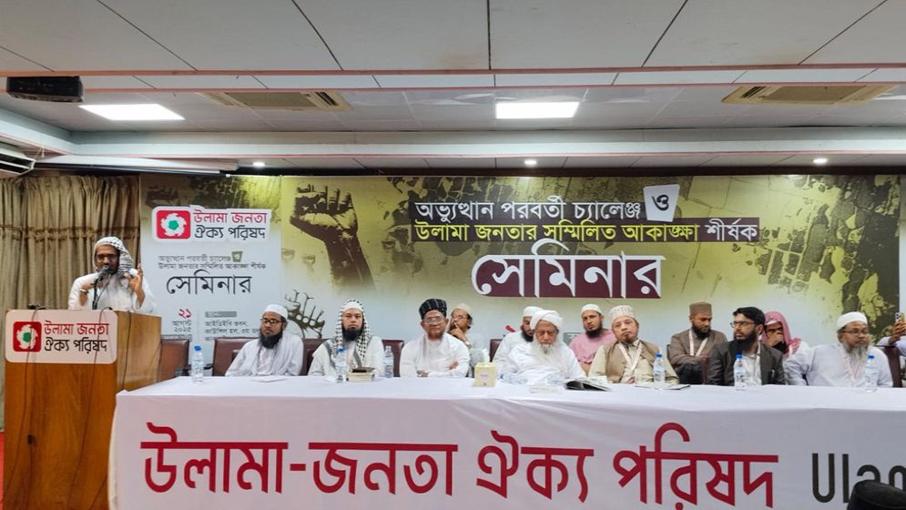 বিপ্লবের আকাঙ্ক্ষা পূরণে উলামা-জনতার ঐক্যের বিকল্প নেই: সেমিনারে বক্তারা