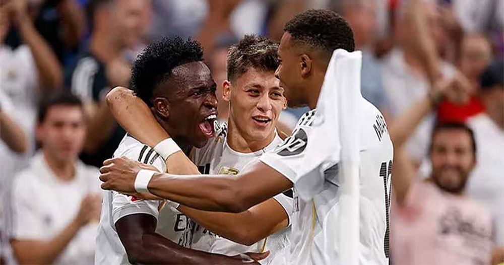 ৩ গোল বাতিলের ম্যাচে রিয়ালকে জেতালেন ভিনিসিয়ুস-গুলার