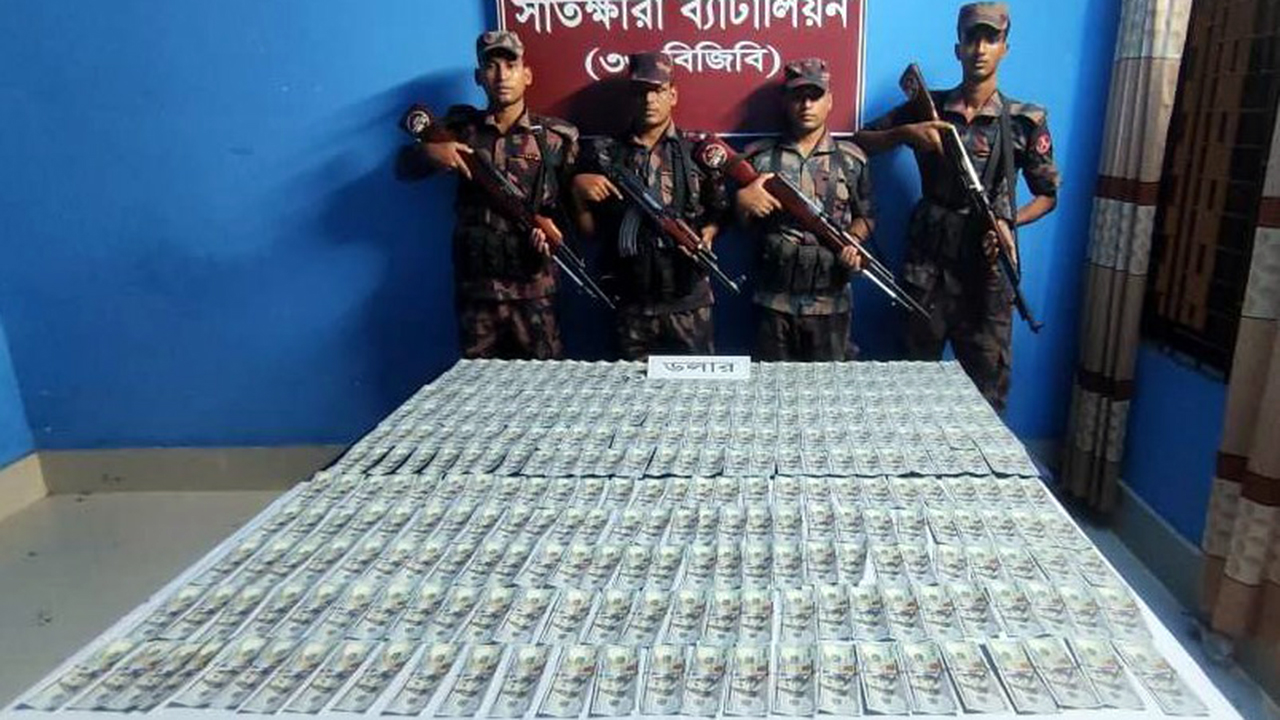 ৩০ হাজার মার্কিন ডলার জব্দ সাতক্ষীরা সীমান্তে