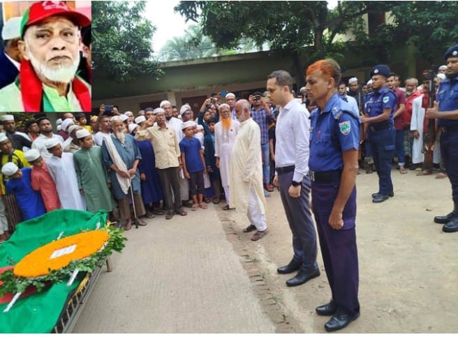 বেনাপোলে বীর মুক্তিযোদ্ধা নুরুল হক নুরু’ রাষ্ট্রীয় মর্যাদায় চিরনিদ্রায় শায়িত হলেন