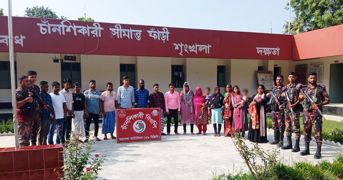 ভোলাহাট সীমান্ত দিয়ে ১৯ জনকে ঠেলে পাঠাল বিএসএফ