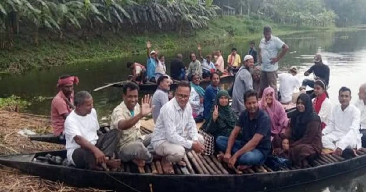 কোটচাঁদপুরের বলুহর বাওড় পরিদর্শন করেছেন বাংলাদেশ নদী পরিব্রাজক দল