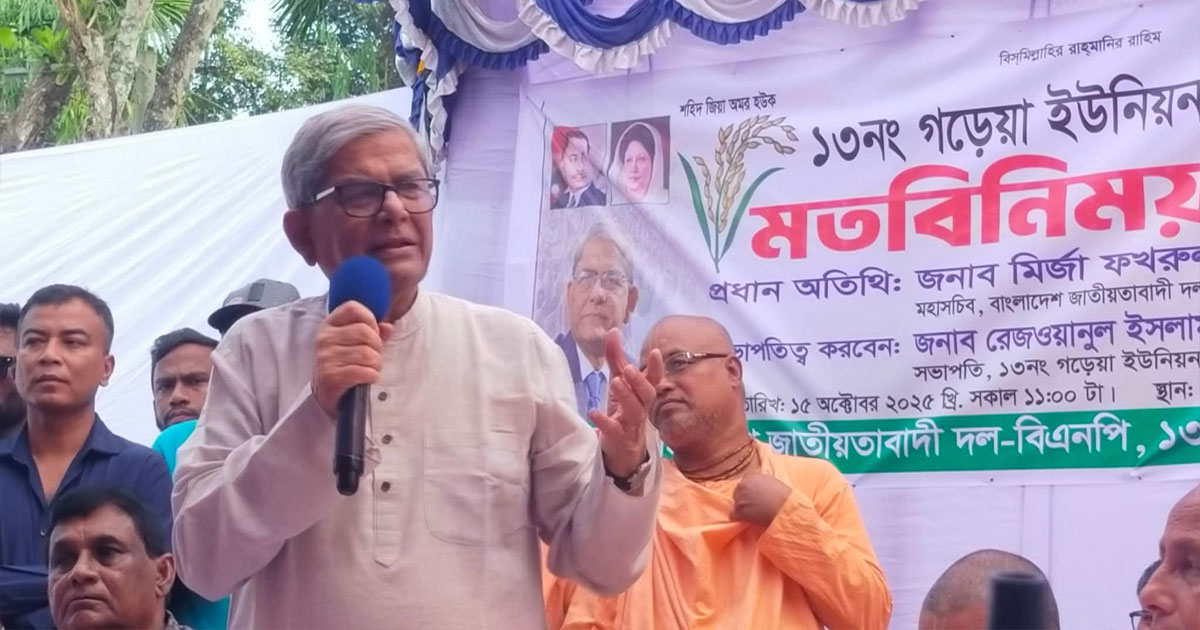 এখন দাবি-দাওয়া তুলে নির্বাচন পণ্ড করার চেষ্টা হচ্ছে: মির্জা ফখরুল