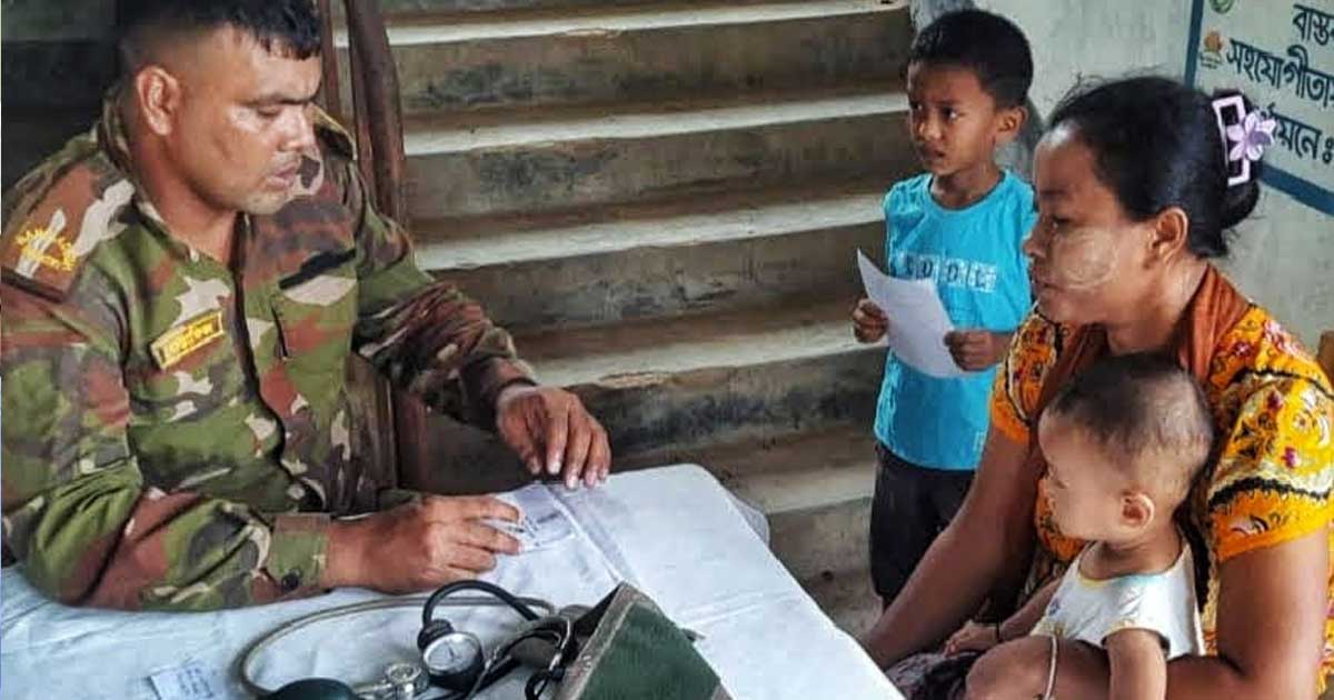 কাপ্তাইয়ে সেনাবাহিনীর চিকিৎসা সেবা প্রদান