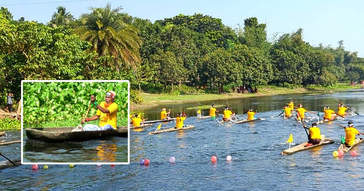 ঝিনাইদহে দূরপাল্লার ডোঙ্গা বাইচ অনুষ্ঠিত