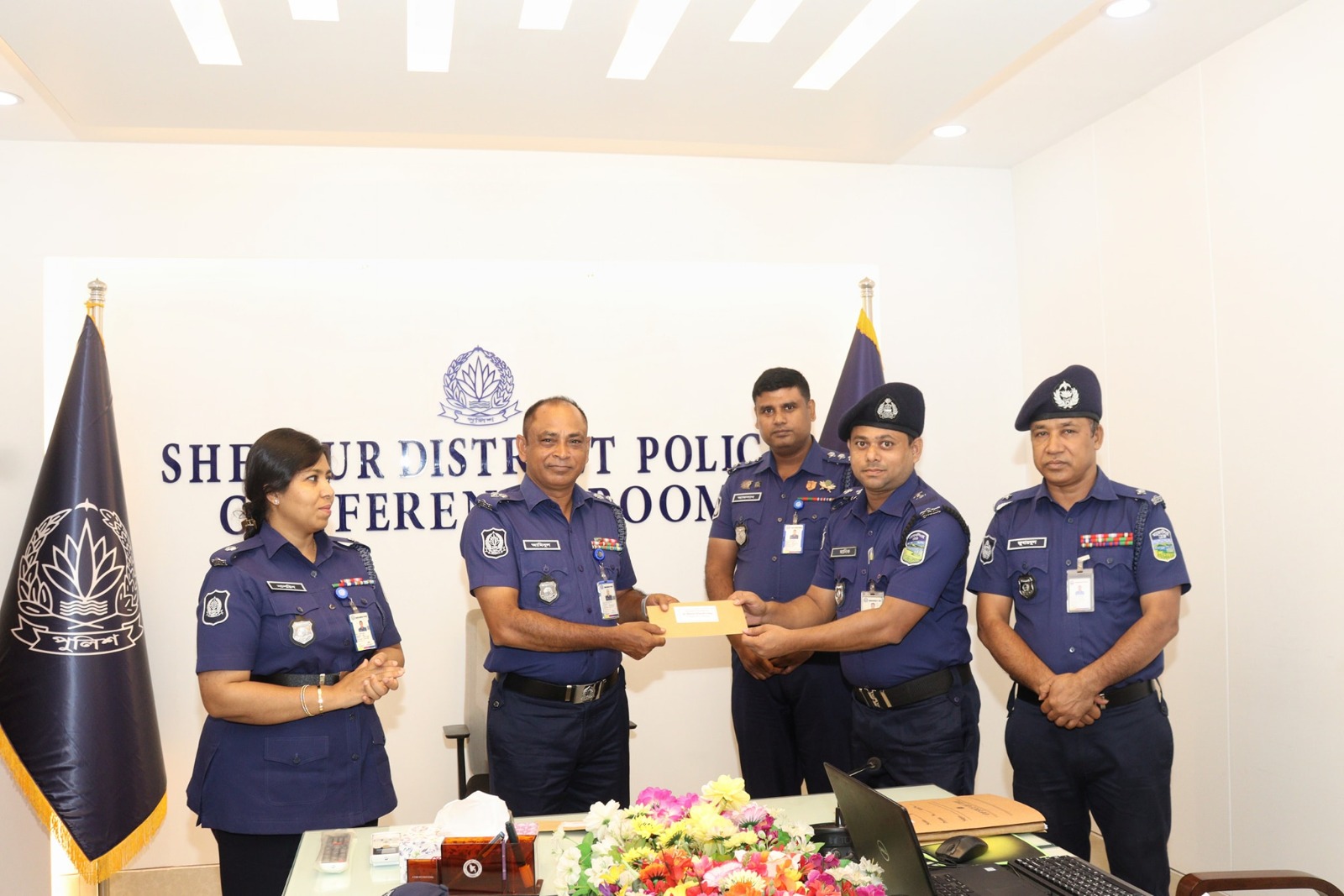 শেরপুরে জেলা পুলিশের মাসিক অপরাধ পর্যালোচনা সভা