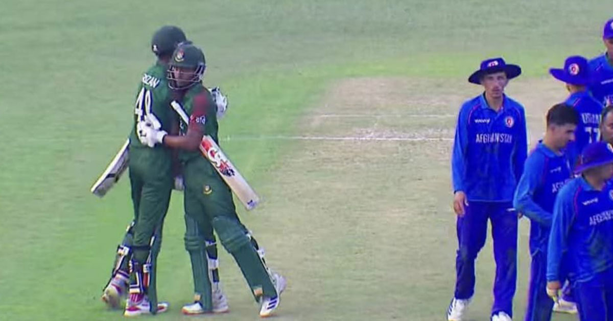 বৃষ্টি আইনে আফগান যুবাদের ৫ রানে হারালো বাংলাদেশ