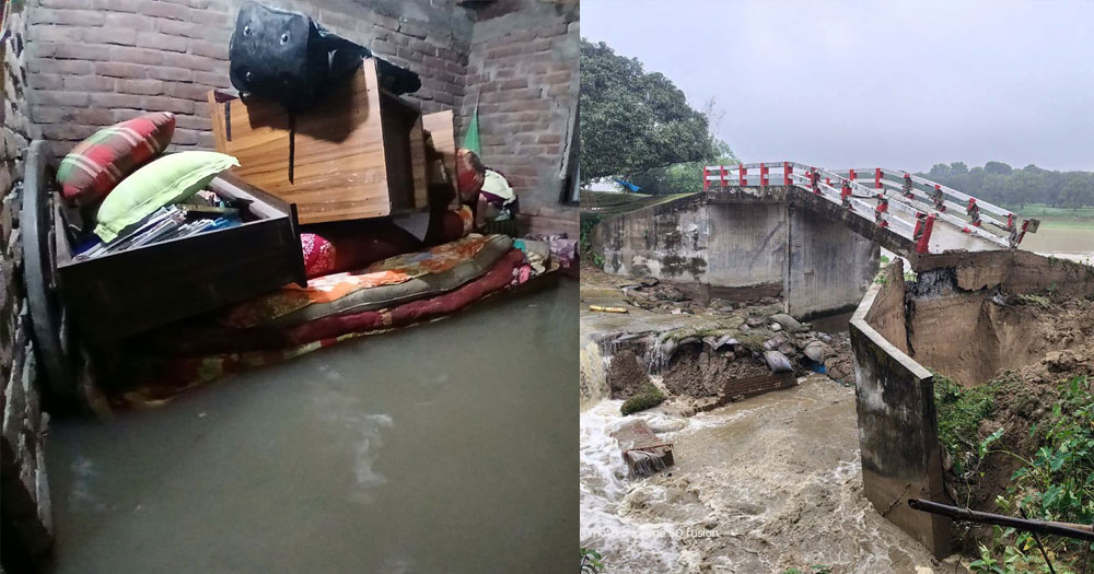 ৮ ঘন্টার বৃষ্টিতে সাড়ে ৪ হাজার হেক্টর জমির ফসল ক্ষতিগ্রস্থ