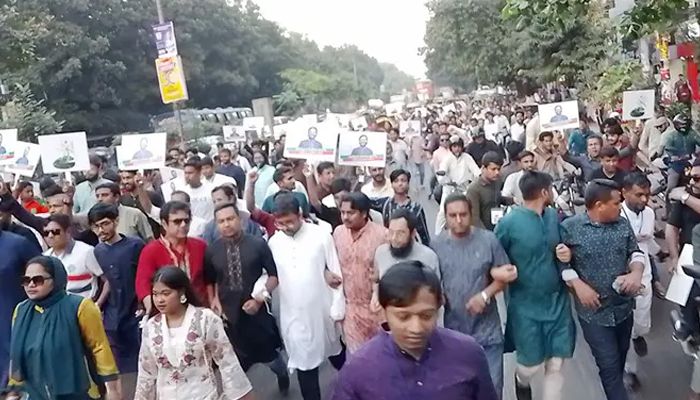 মিরপুরে এনসিপির আনন্দ মিছিল