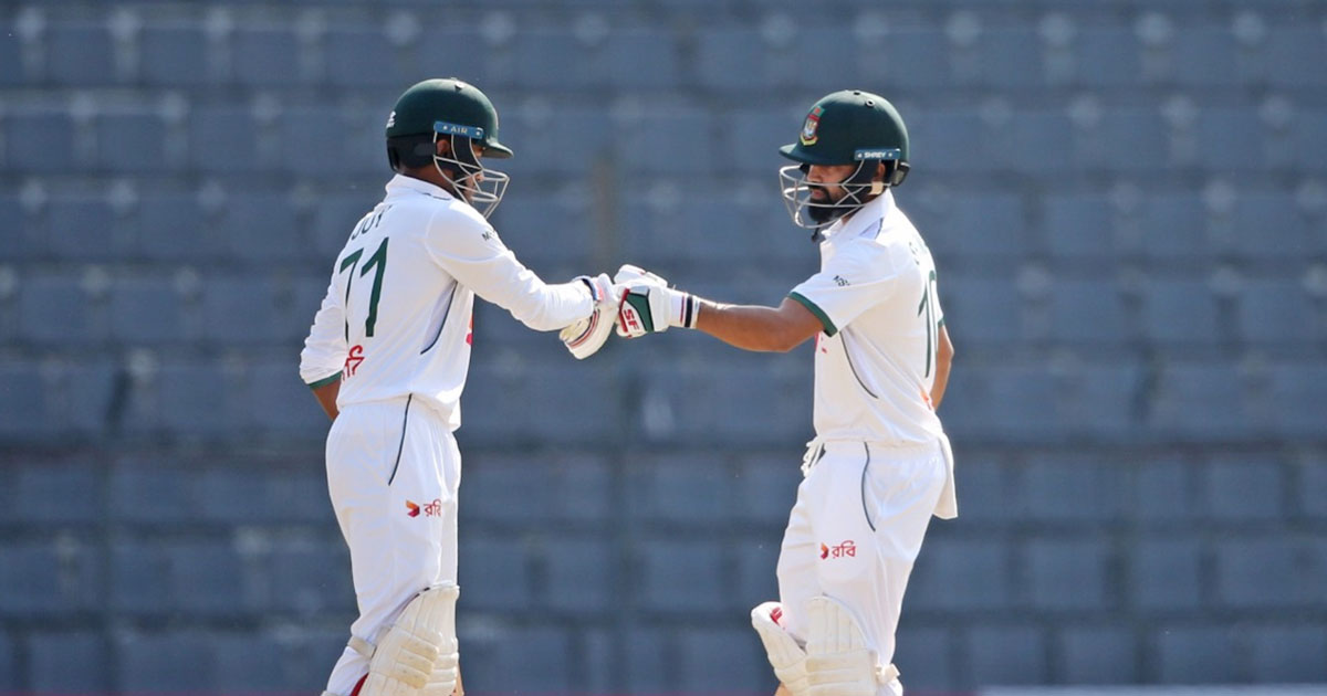 সাদমান-জয়ের হাফসেঞ্চুরি, বাংলাদেশের ইনিংস ১০০ পেরোল