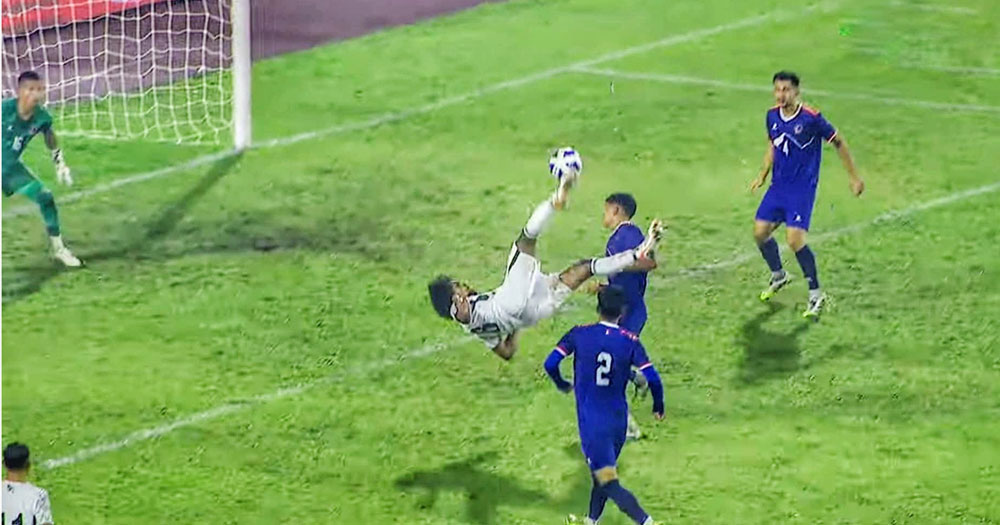 চার মিনিটে হামজার দুই গোল, বাংলাদেশের লিড