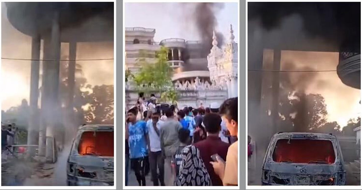উত্তরায় সাবেক এমপির ভাইয়ের বাড়িতে আগুন