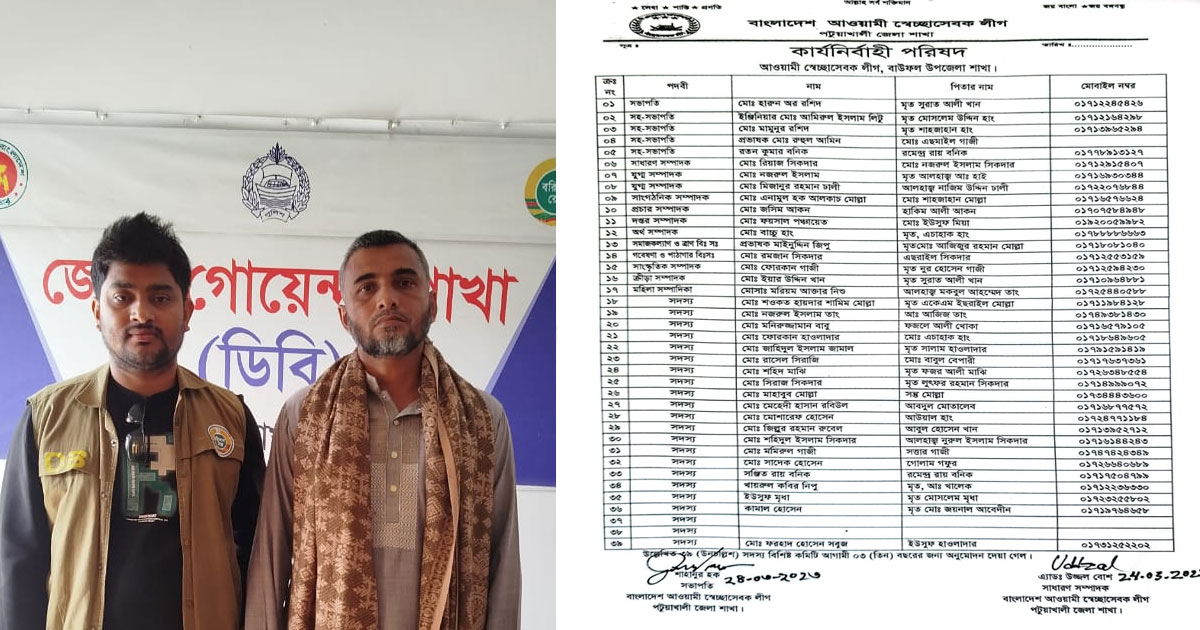 বাউফলে স্বেচ্ছাসেবক লীগ নেতা ও অভিযুক্ত ভূমিদস্যু ফয়সাল গ্রেপ্তার