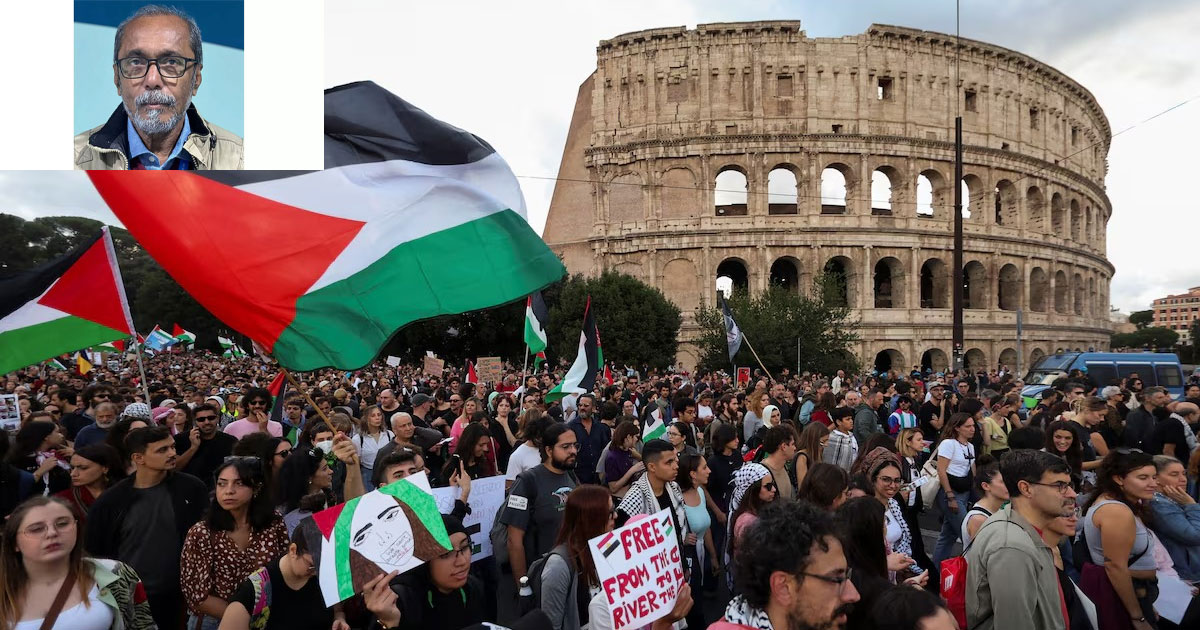 ফিলিস্তিনিদের প্রতি সংহতি জানাতে ধর্মঘট, বিক্ষোভ–সমাবেশে উত্তাল ইতালি