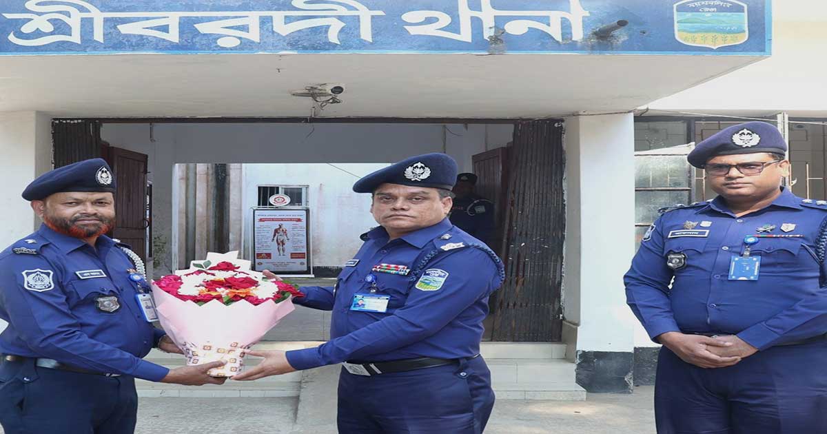 শেরপুরে দুটি থানা পরিদর্শন করেন পুলিশ সুপার