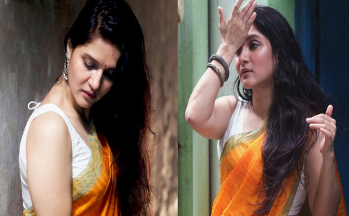 দ্রৌপদী হয়ে শাড়িতে মুগ্ধতা ছড়াচ্ছেন মিথিলা