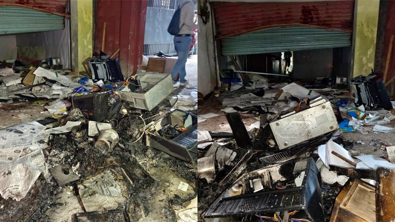 শেখ হাসিনাকে প্রধানমন্ত্রী উল্লেখ করায় পত্রিকা অফিস ভাঙচুর-আগুন