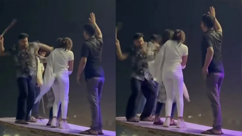 লঞ্চঘাটে তরুণীদের প্রকাশ্যে মারধর, যুবক আটক