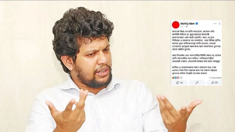 ফেসবুকে কী লিখেছিলেন মাহফুজ আলম ?