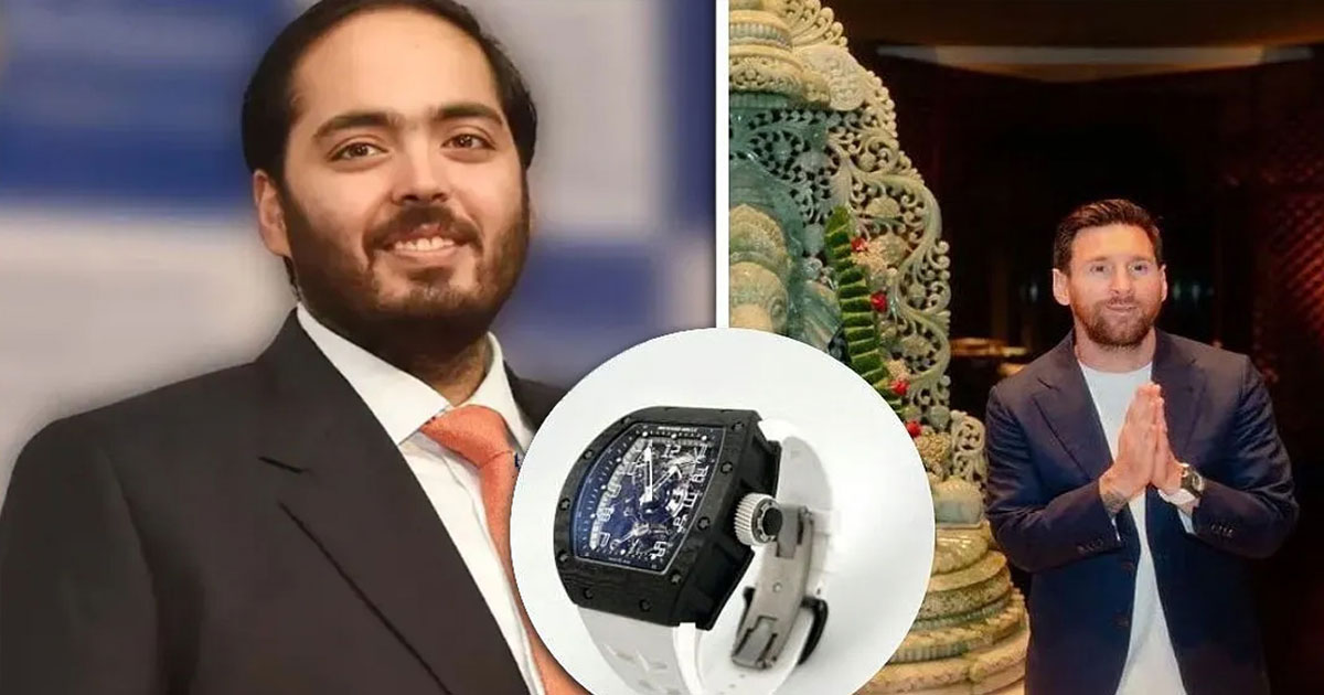 ভারতের সফরে মেসির হাতে উঠল ১৫ কোটি টাকার বিরল ঘড়ি