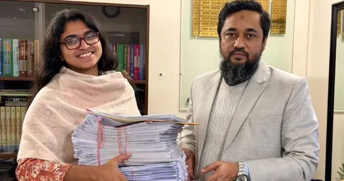 স্বতন্ত্র প্রার্থী ডা. তাসনিম ৫ হাজার স্বাক্ষরের মনোনয়ন জমা