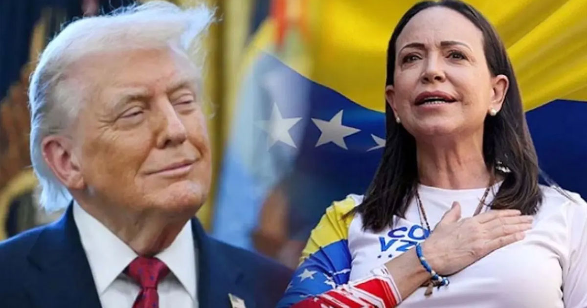 ট্রাম্পকে নোবেল শান্তি পুরস্কারের পদক উপহার দিলেন মাচাদো