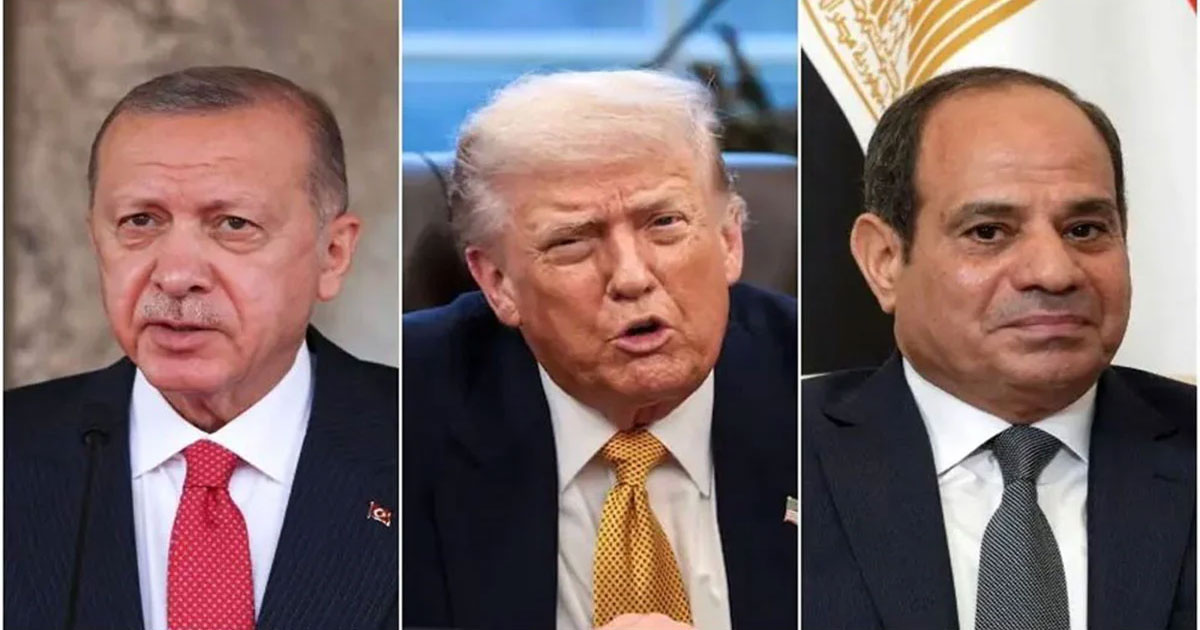 গাজায় ‘শান্তি পর্ষদে’ এরদোয়ান ও সিসিকে চান ট্রাম্প
