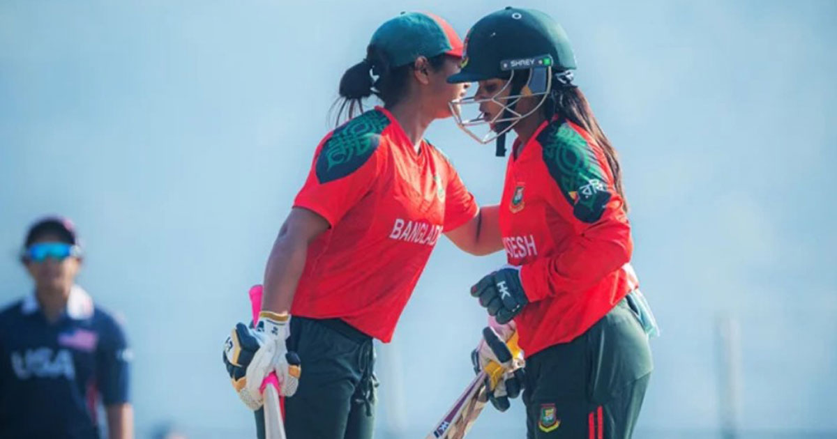 যুক্তরাষ্ট্রকে হারিয়ে বিশ্বকাপের দারুণ প্রস্তুতি বাংলাদেশের মেয়েদের