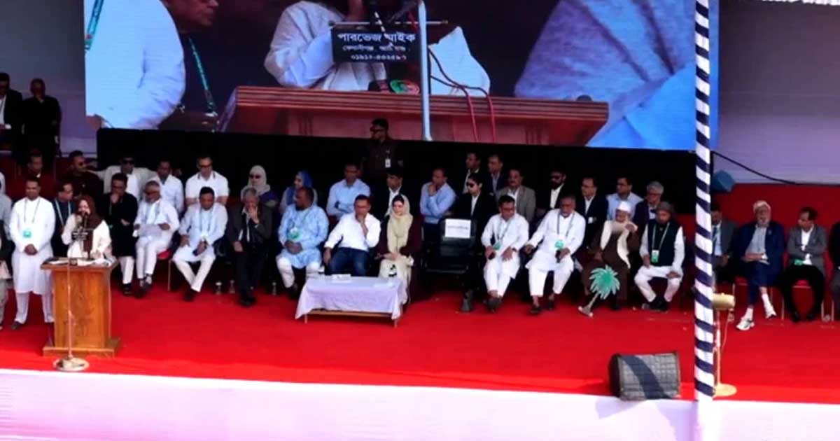 সিলেটে বিএনপির প্রথম নির্বাচনী জনসভায় যোগ দিলেন তারেক রহমান