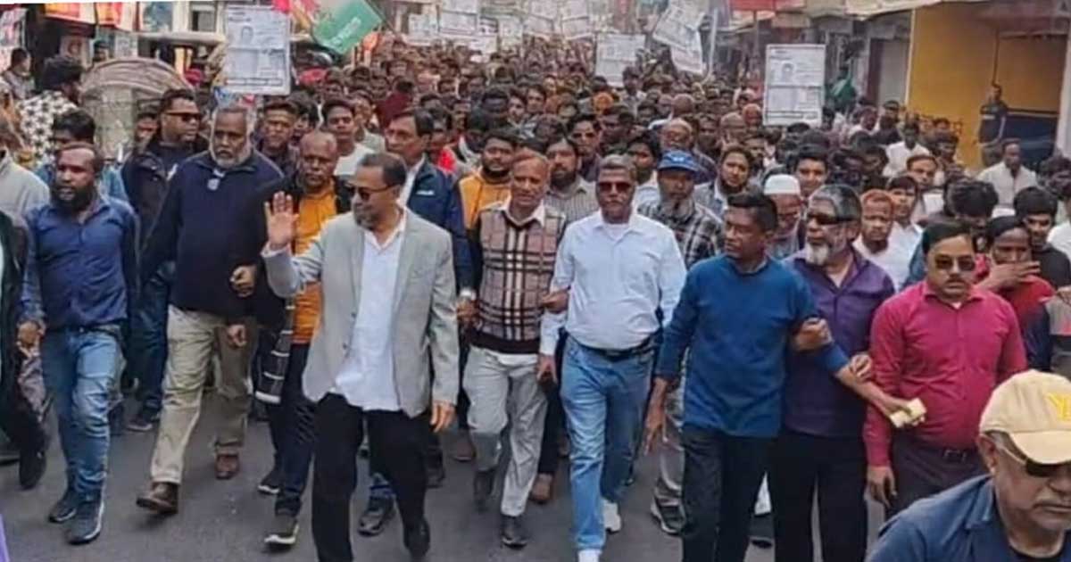 মহাসমাবেশ উপলক্ষে ফলোগ্রাউন্ড মাঠ পরিদর্শনে মেয়র ডা. শাহাদাত হোসেন