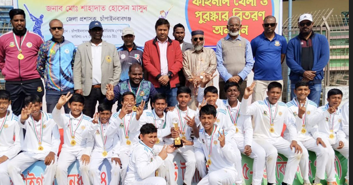 অনূর্ধ্ব ১৪  ক্রিকেটে বিভাগীয় চ্যাম্পিয়ন বগুড়া