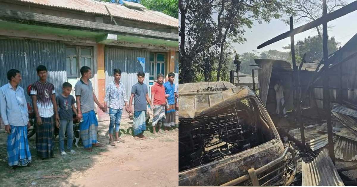 হাতিয়ায় হামলা-ভাঙচুরের প্রতিবাদে এনসিপির বিরুদ্ধে হিন্দু সম্প্রদায়ের মানববন্ধন