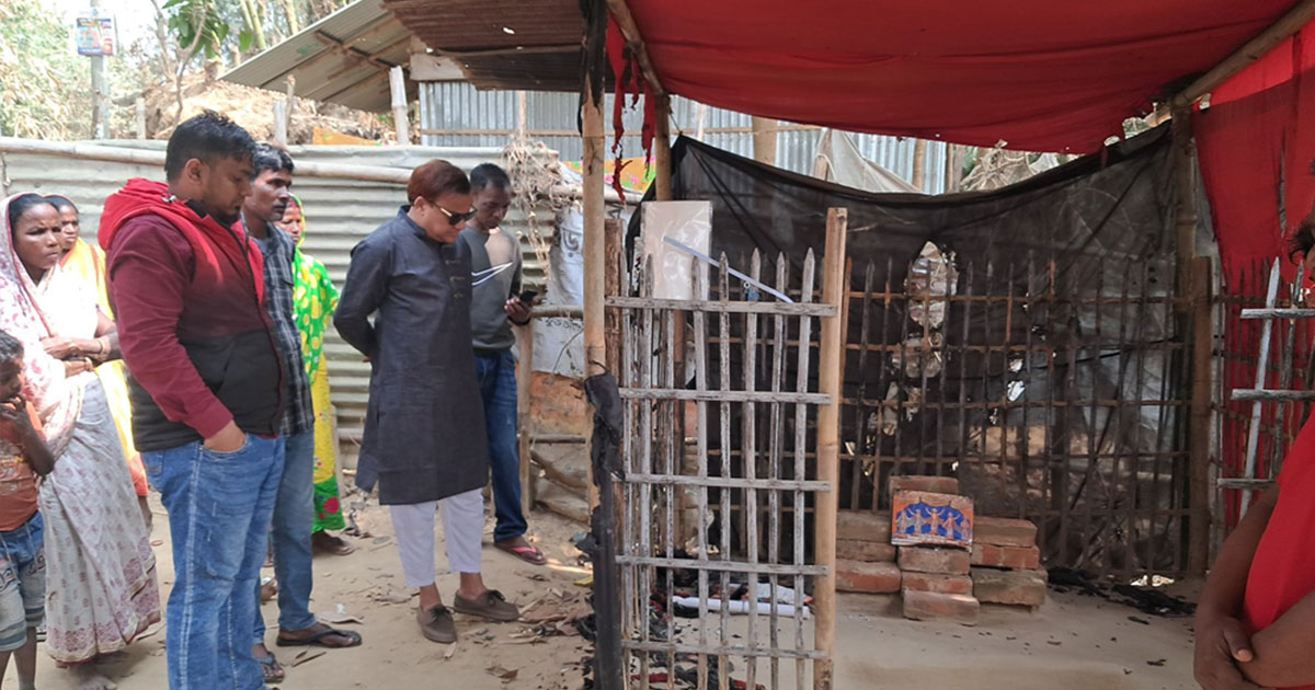 সিলেটে তারাপুর গৌর নিতাই মন্দিরে অগ্নিসংযোগ