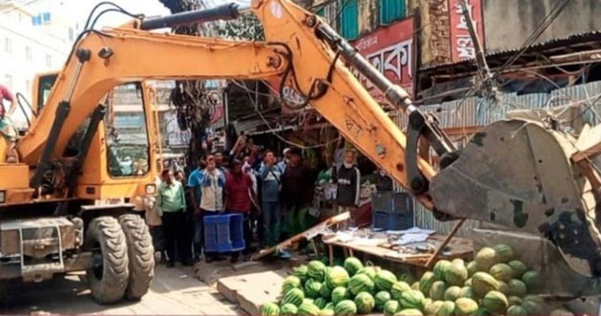 যশোর শহরে অবৈধ স্থাপনা উচ্ছেদ অভিযান শুরু