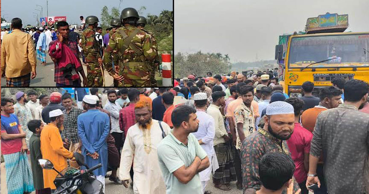 শেরপুর ব্রহ্মপুত্র সেতুতে ট্রাকচাপায় আরোহী পিতাপুত্র নিহত